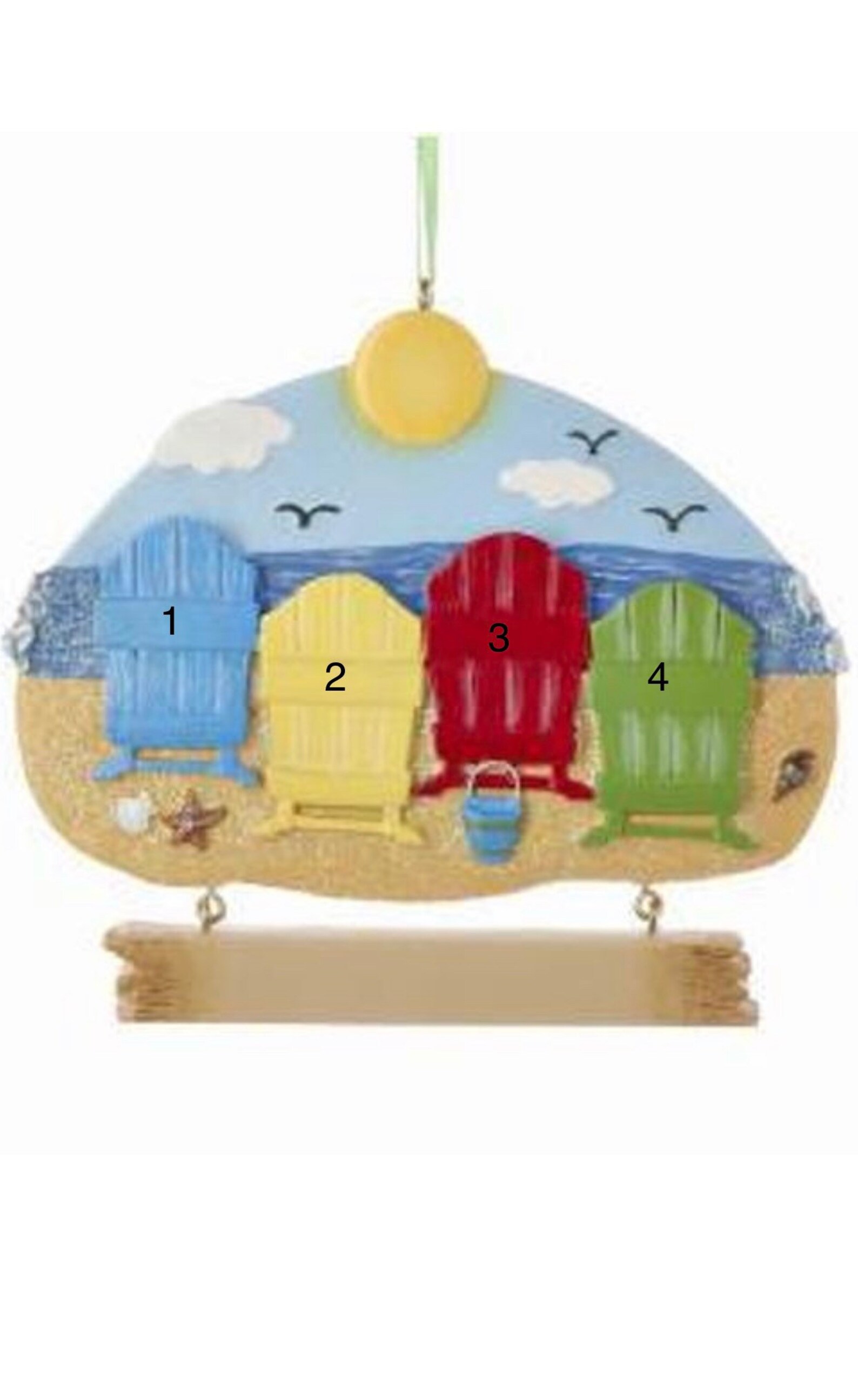 Personalized Beach Christmas Ornament Family Ornament Beach Etsy