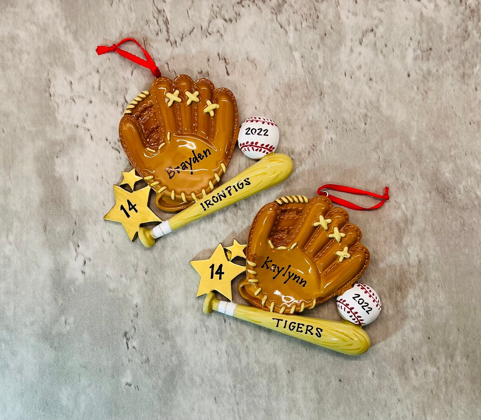 Baseball Glove Ornament Personalized Christmas Ornament Etsy