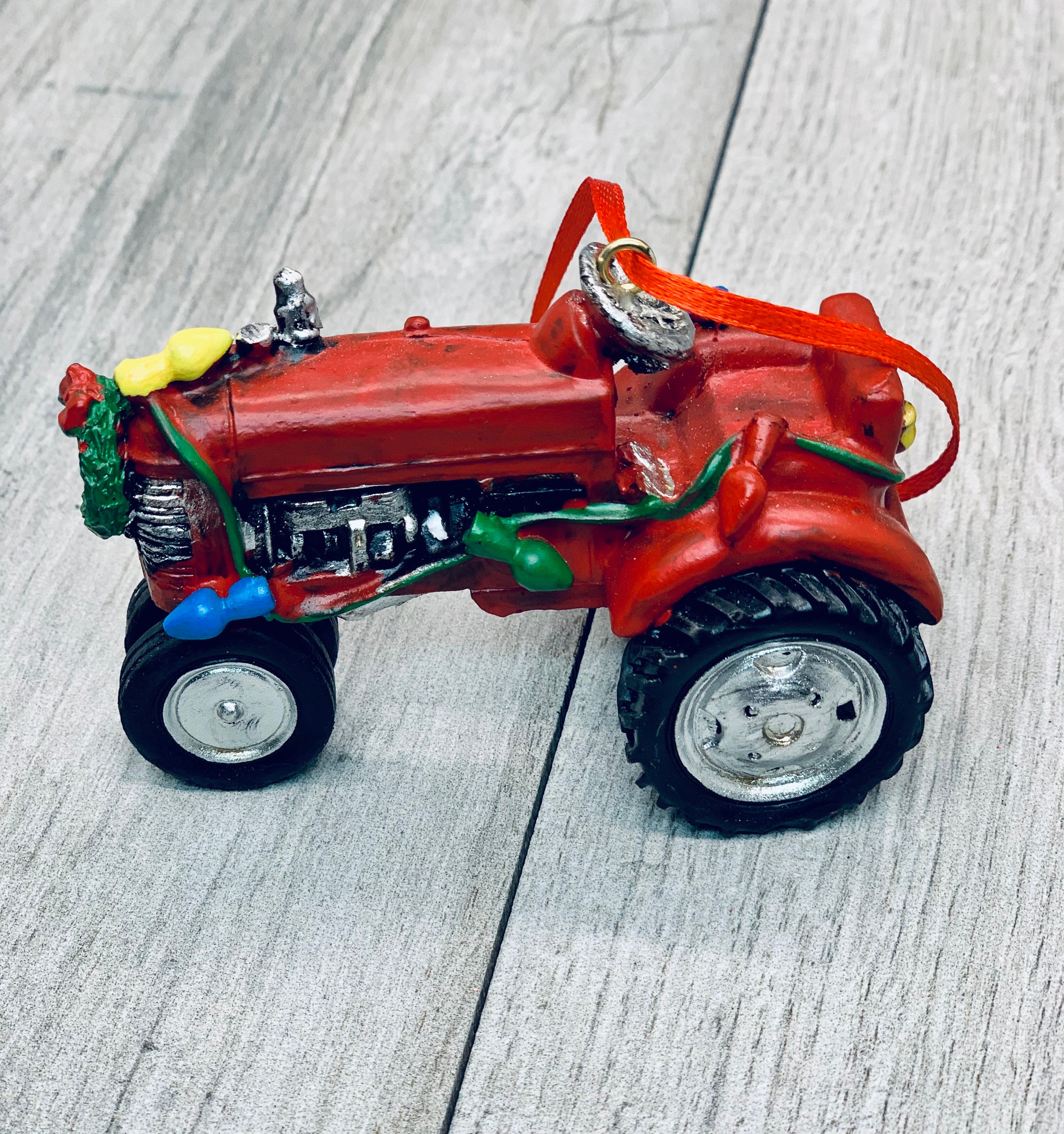 Vintage Red Tractor 3D Ornament Tractor Ornament Tractor Etsy