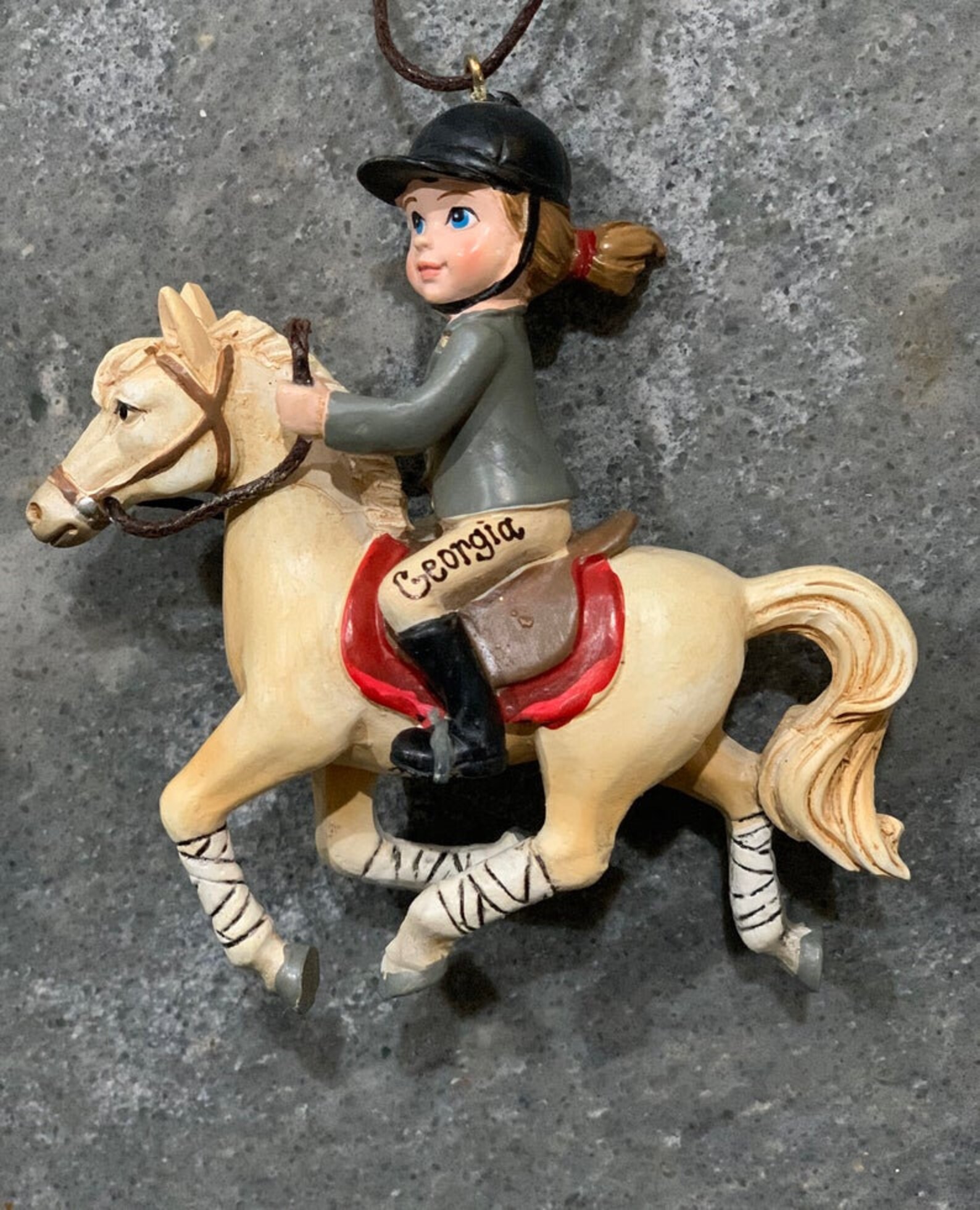 Equestrian Girl Riding Horse Christmas Ornament Horse Etsy