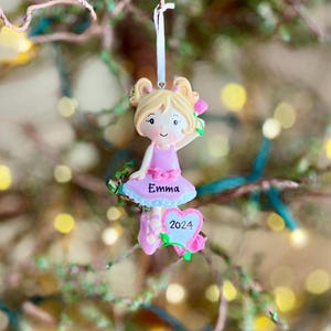 Ballet Girl Christmas Ornament | Personalized Ballerina Ornament | Baby's First Christmas | Little Girl Ballet Ornament | Dance Ornament