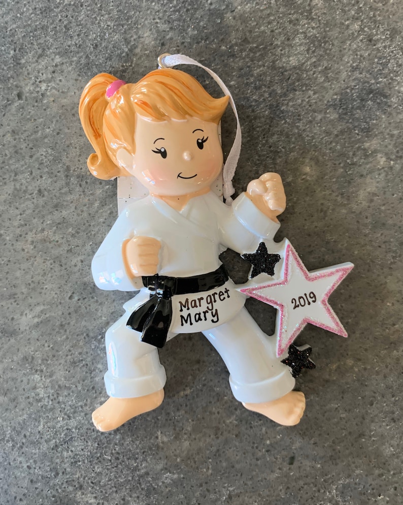 Karate Ornament Karate Girl Martial Arts Ornament Etsy