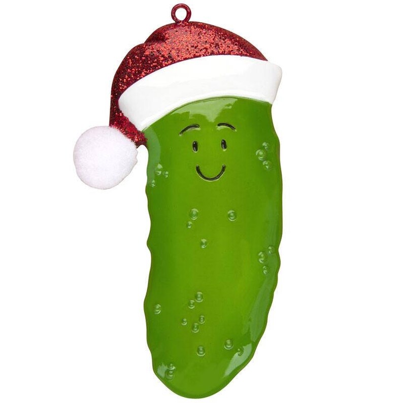Pickle Cornichon de Noël avec chapeau de Santa Pickle de Etsy