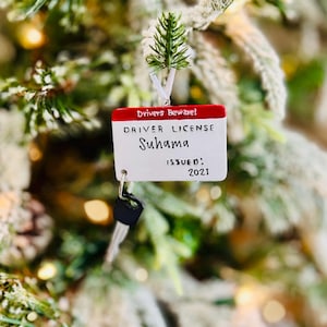 New Driver | New Car | Driver&#39;s Permit Driver&#39;s License Ornament | New License Ornament | New Drivers Gift | Personalized Christmas Ornament