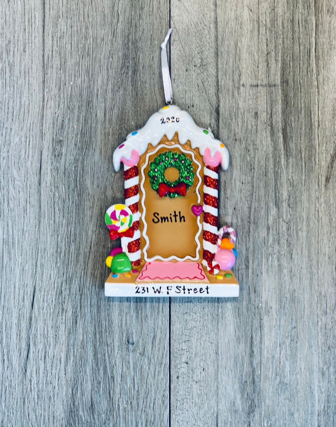 Gingerbread Door Personalized Christmas Ornament Gingerbread | Etsy