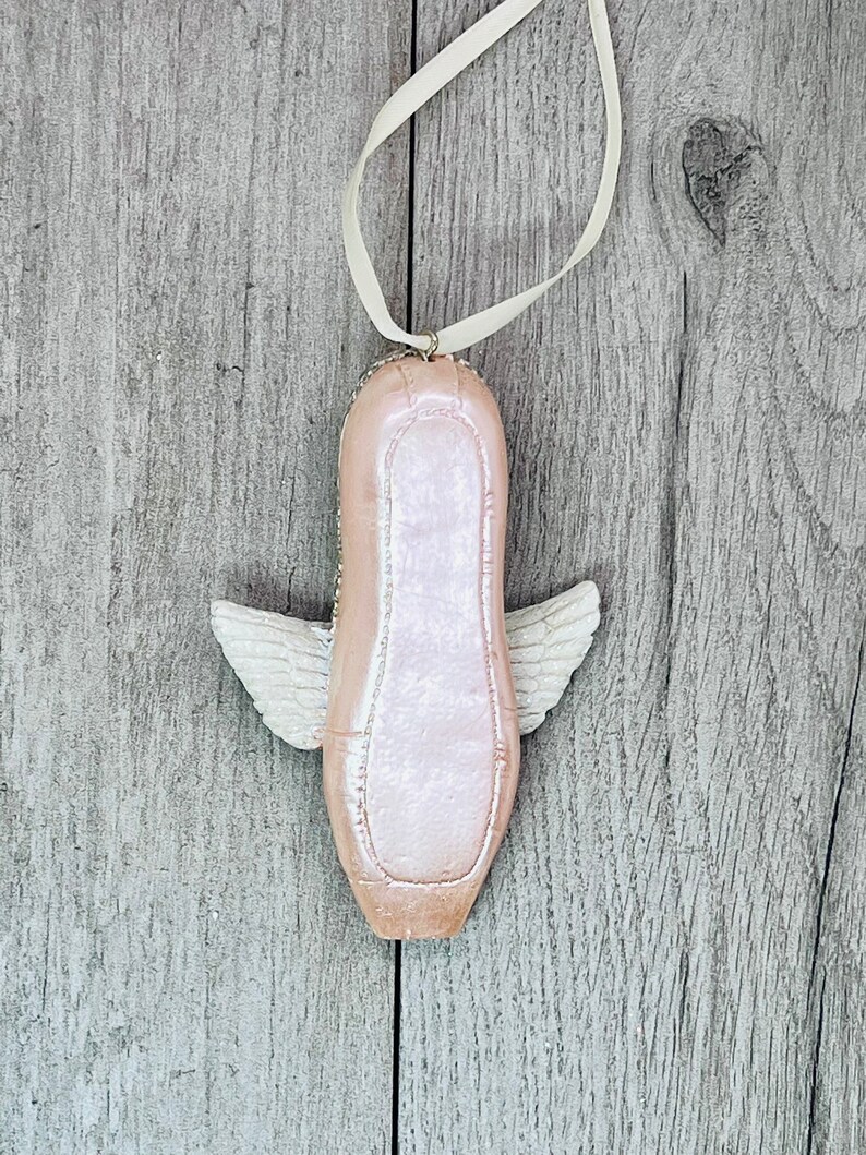 Ballet Christmas Ornament Pointe Shoes With Wings Ornament Etsy