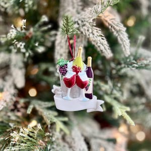 Wine Glasses Christmas Ornament | Wine Enthusiast Christmas Ornament | Wine Connoisseur Ornament | Wine Gift | Wine Country Wine Glass