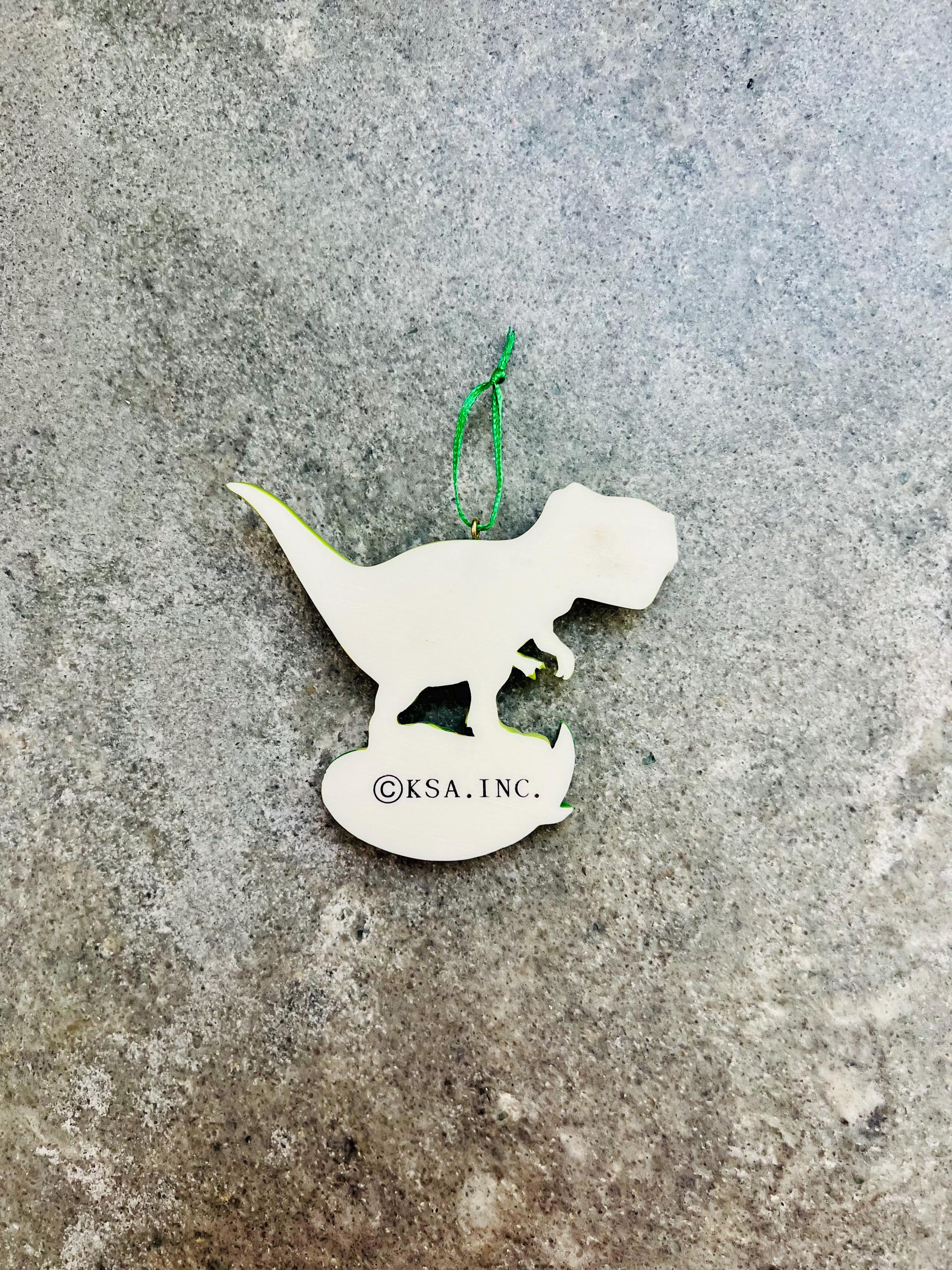 Personalized T-rex Dinosaur Ornament | Custom Holiday Keepsake