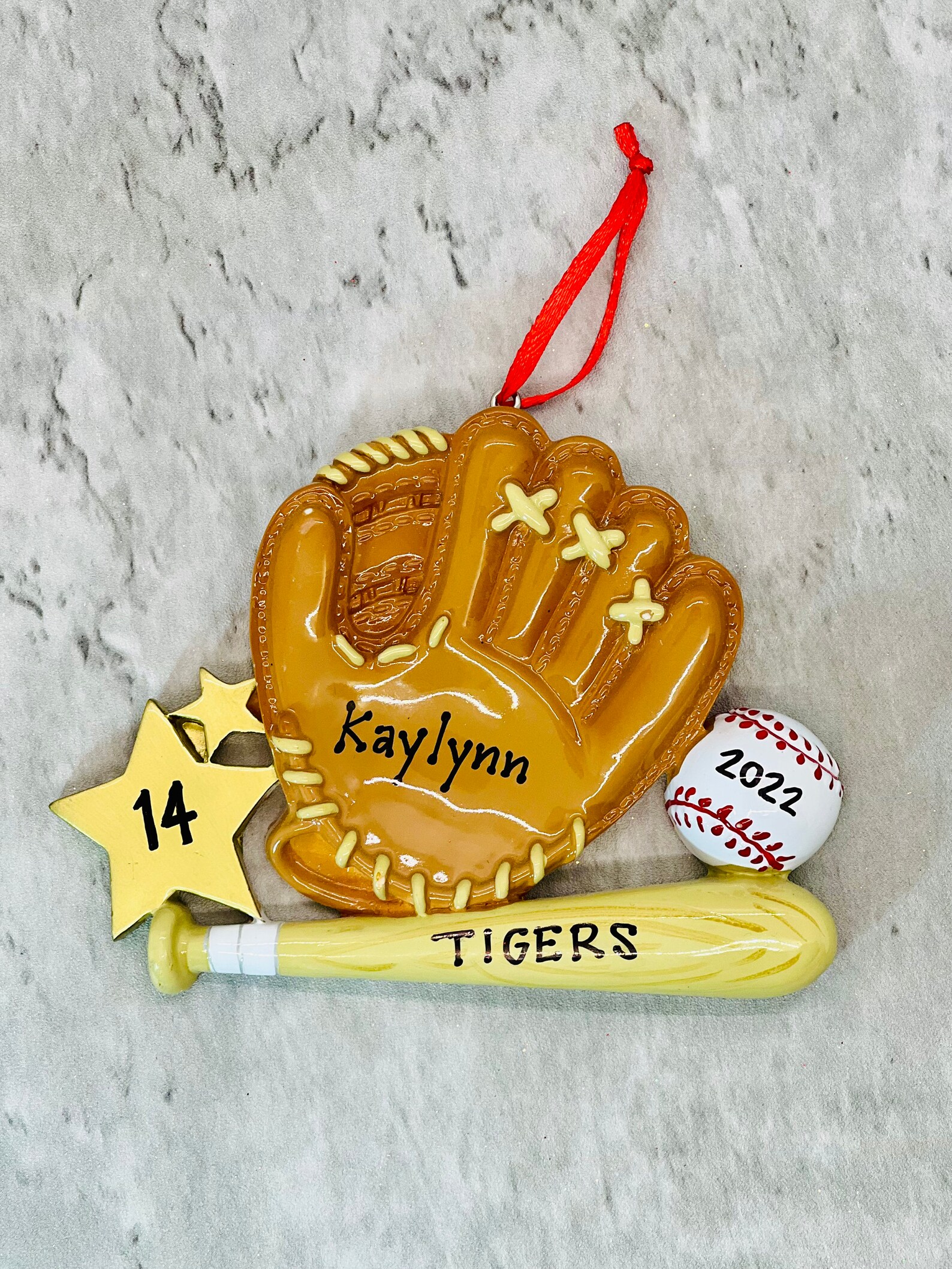 Baseball Glove Ornament Personalized Christmas Ornament Etsy