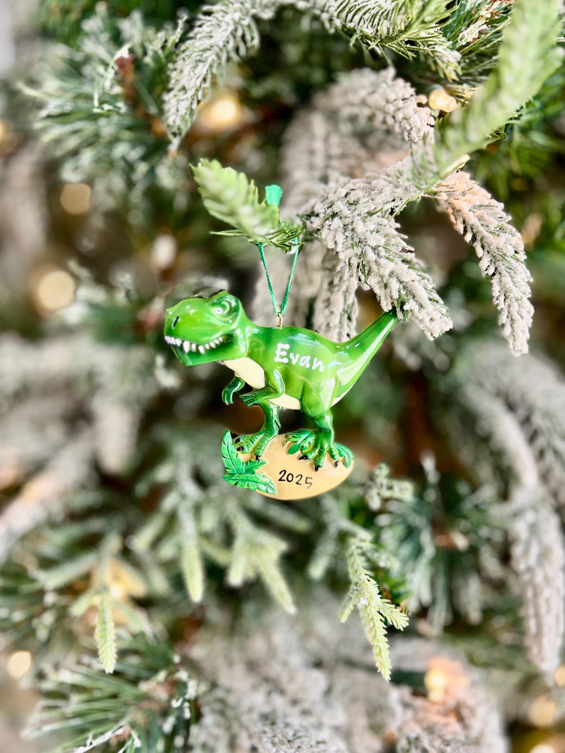 熾造社 DINOSAUR ORNAMENT ティラノサウルス Personalized T-rex Dinosaur Ornament | Custom Holiday Keepsake