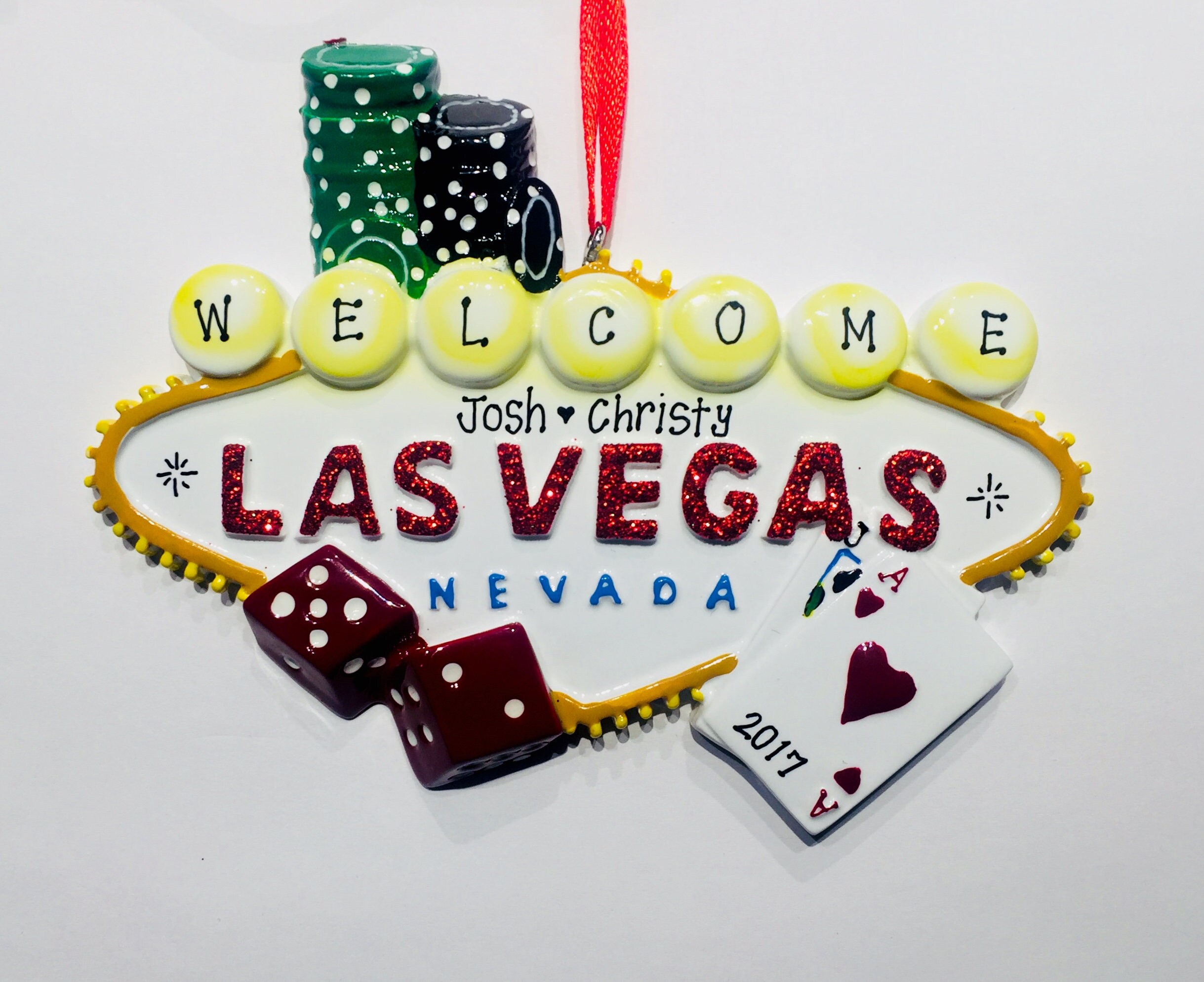Las Vegas Christmas Ornament 