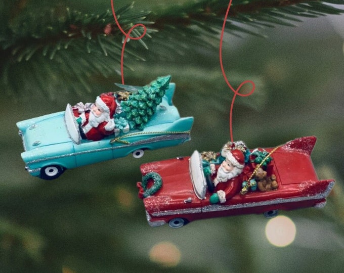 Classic Vintage Midcentury Santa Retro Convert Christmas Ornament Retro Style Christmas