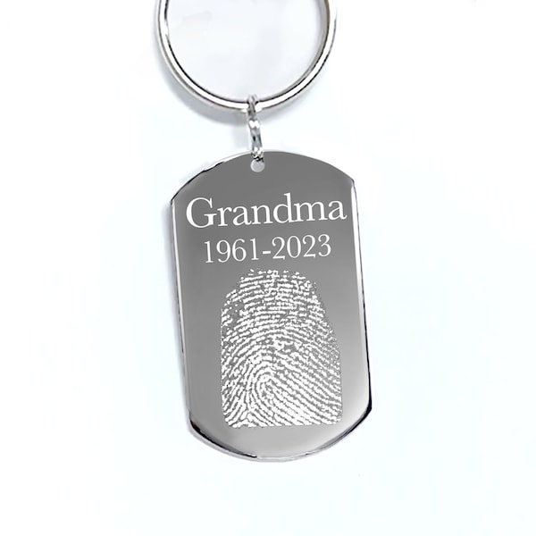 Fingerprint Keychain Etsy