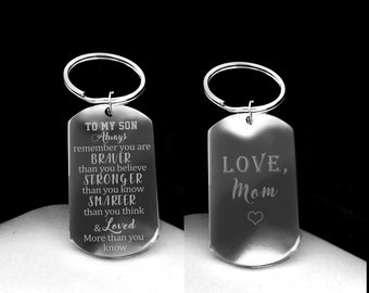 stylish inspirational keychain Classic new dear son always remember stylish inspirational keychain Classic new dear son always remember