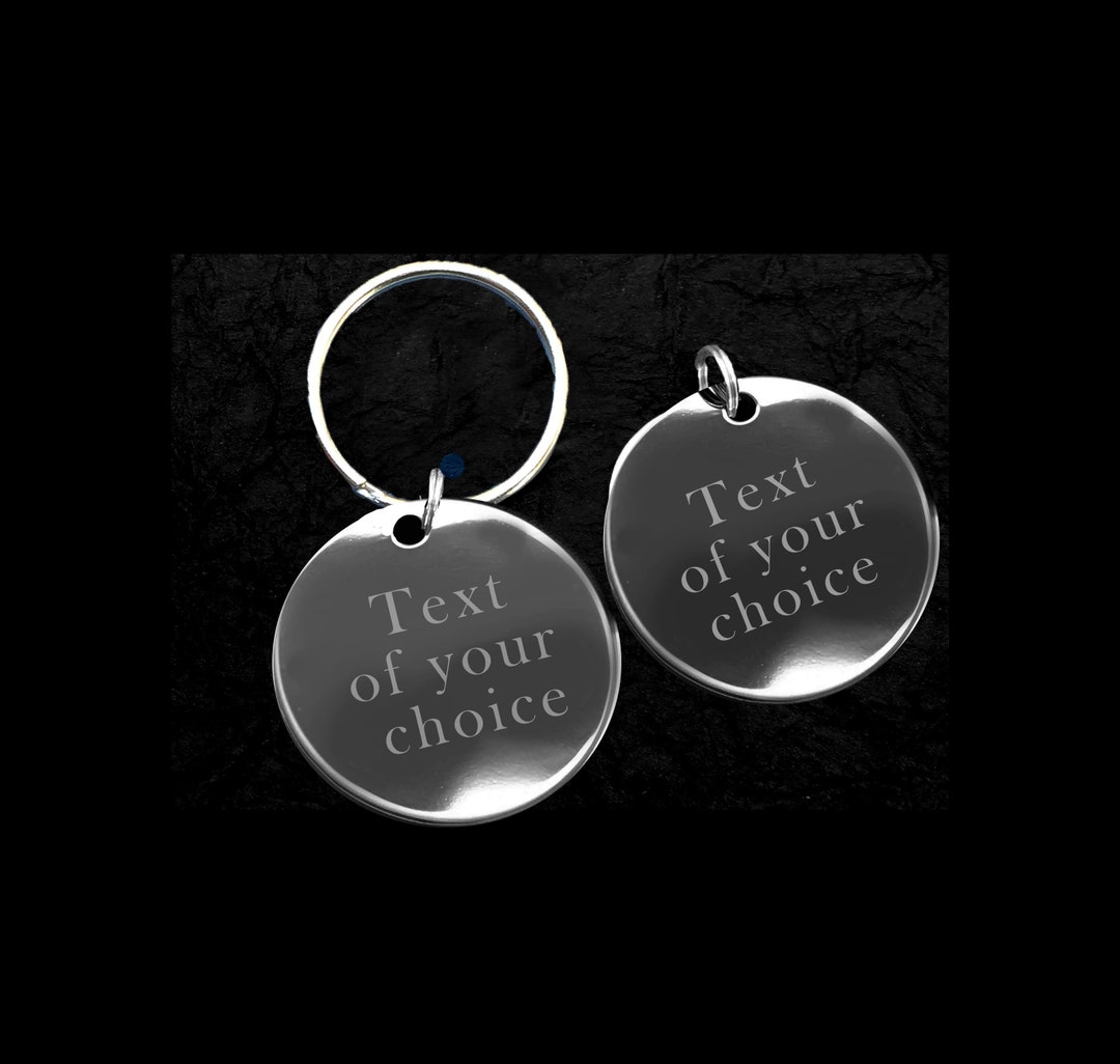 Custom Key Chain Text of Your Choice Text Keychain Add Your Etsy