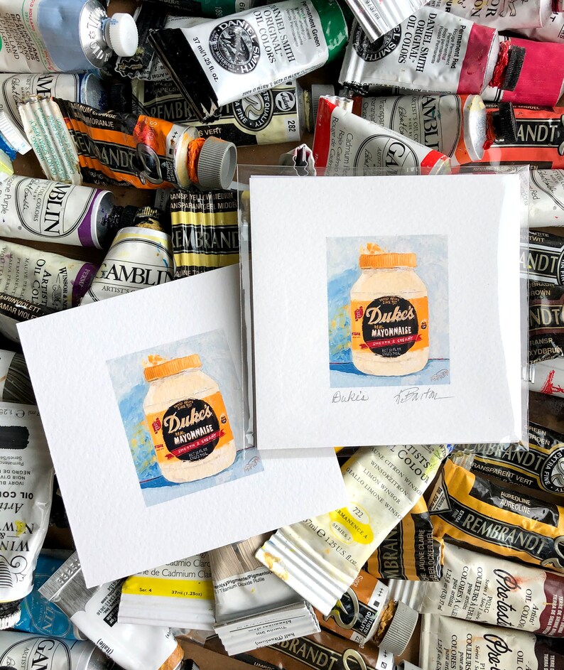 Duke's Mayo Mini Fine Art Print Kitchen Decor Food Art Etsy