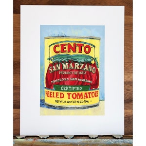 Tomato Can Food Art print, 7x5, 6x4, Italian Themed Kitchen Art, Kitchen Pop Art