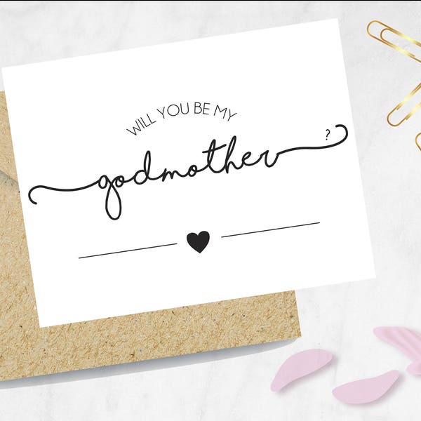 Godmother Proposal Card, Be My Godmother Card, Card For Godmother, Will You Be My Godmother Card, Ask Godmother Printable, Digital Download