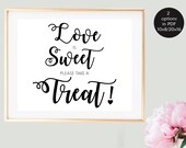 Dessert Table Sign, Love is Sweet Sign, Wedding Gift Table Decor, DIY Wedding Dessert Sign, Wedding Reception Decorations, Digital Download