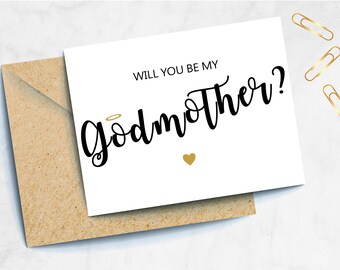 Download Will you be my godmother | Etsy