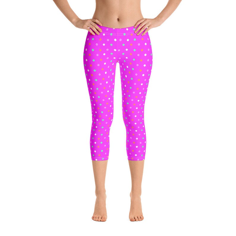 polka dot workout leggings