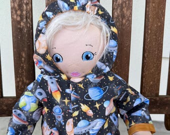 Luca's Hooded Jacket - Especially designed for Planet Applique dolls