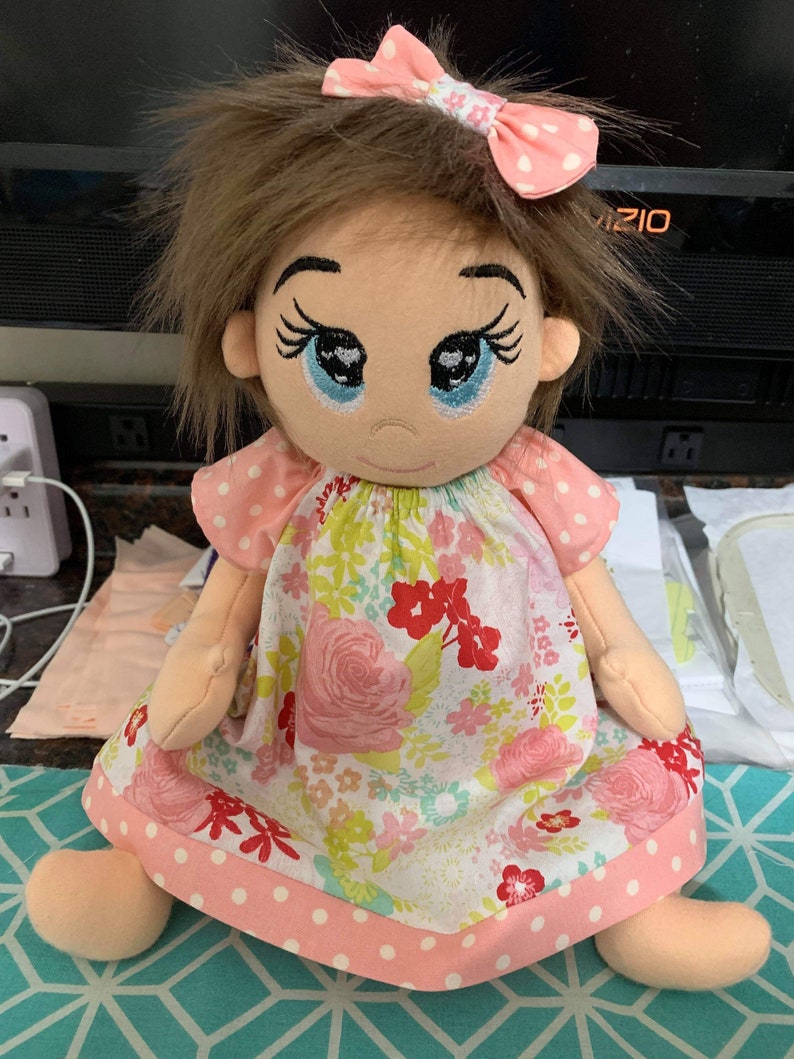 5x7 and 6x10 Itty Bitty Dress PATTERN for Planet Applique Dolls
