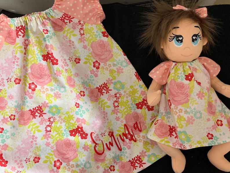 5x7 and 6x10 Itty Bitty Dress PATTERN for Planet Applique Dolls