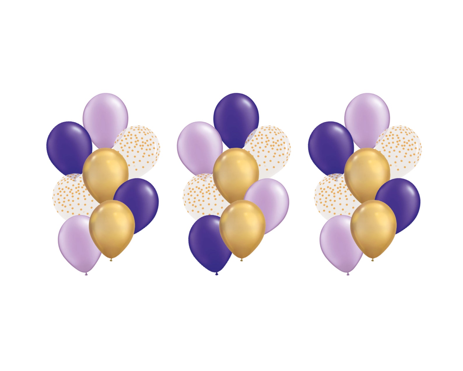 Purple and Gold Balloon Party Pack 24 Latex Balloons in Etsy