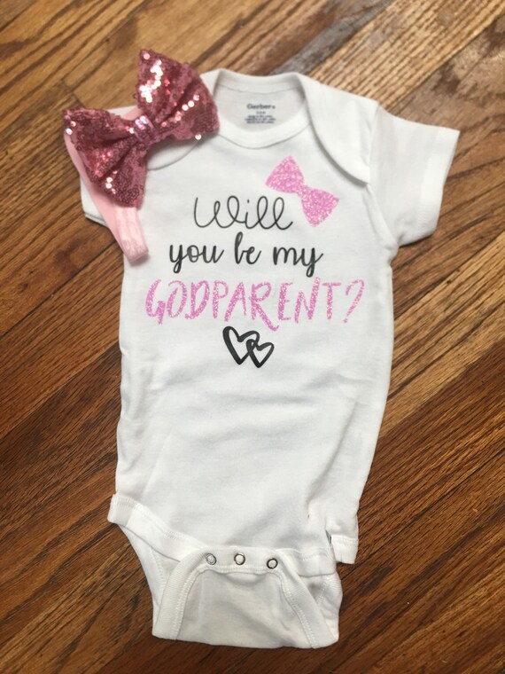 Will you be my godparent onesie be my godfather gift onesie | Etsy