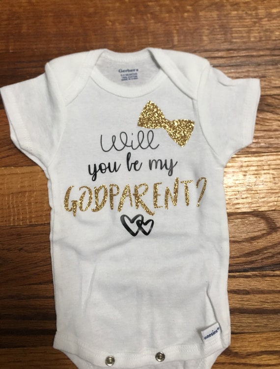 Will you be my godparent onesie be my godfather gift newborn | Etsy