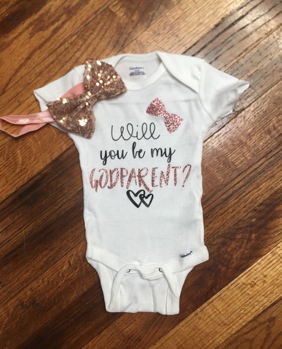 Will you be my godparent onesie be my godfather gift onesie | Etsy