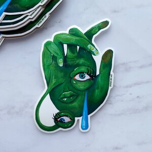 Painted Migi hand original artwork sticker
