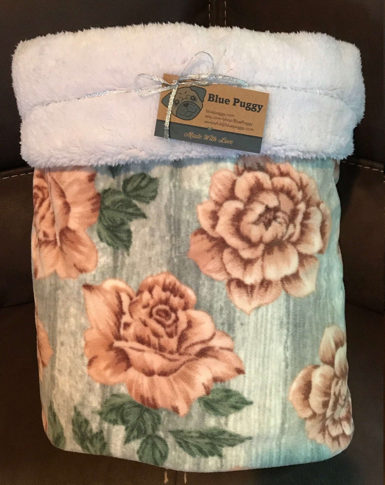 Blush Rose Blanket Rose Blanket Luxe Fleece Rose Blanket w Etsy