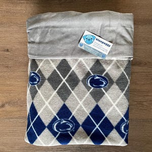 Handmade Penn State Plush Fleece Blanket Throw: Cozy Minky Backing