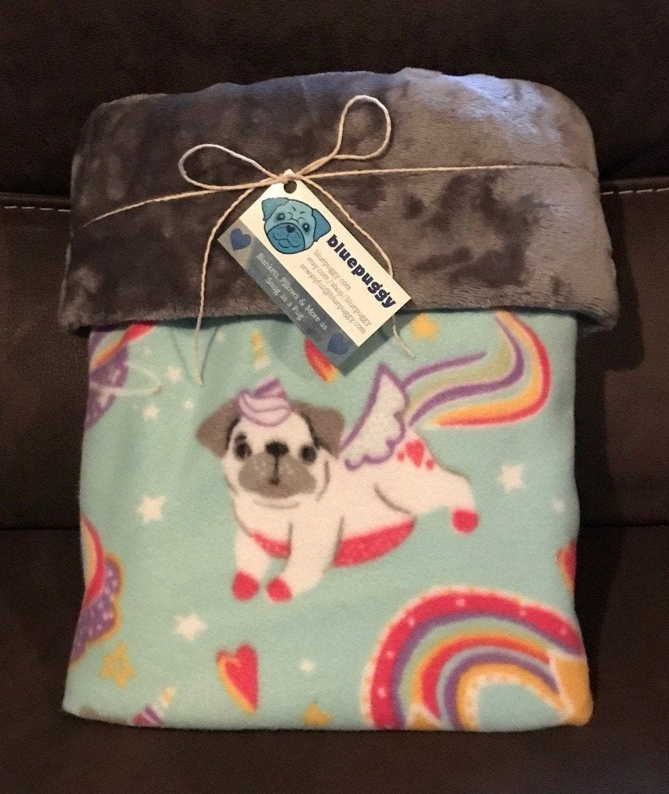 pug unicorn blanket