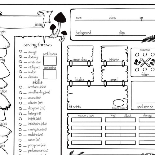 Simple Item Sheet // DND Inventory Sheet 5e // Dungeons and - Etsy