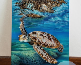 ウミガメの装飾 | ウミガメの壁アート | 海洋動物の海のプリント