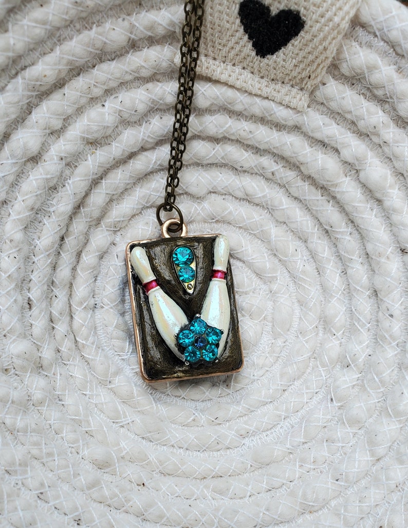 thumbnail image 2 of BNQL Bowling Pin Necklace - Inspirational Jewelry Gift For Bowling Lovers & Team Members 2 of 11