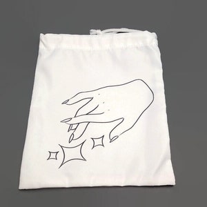 Bolsa Mágica de Mão Mágica | Saco com cordão para cristais, cartas de tarô, baralhos de oráculo, conjuntos de runas, altares de viagem, ferramentas de adivinhação, ervas mágicas