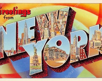 nyc postcard etsy