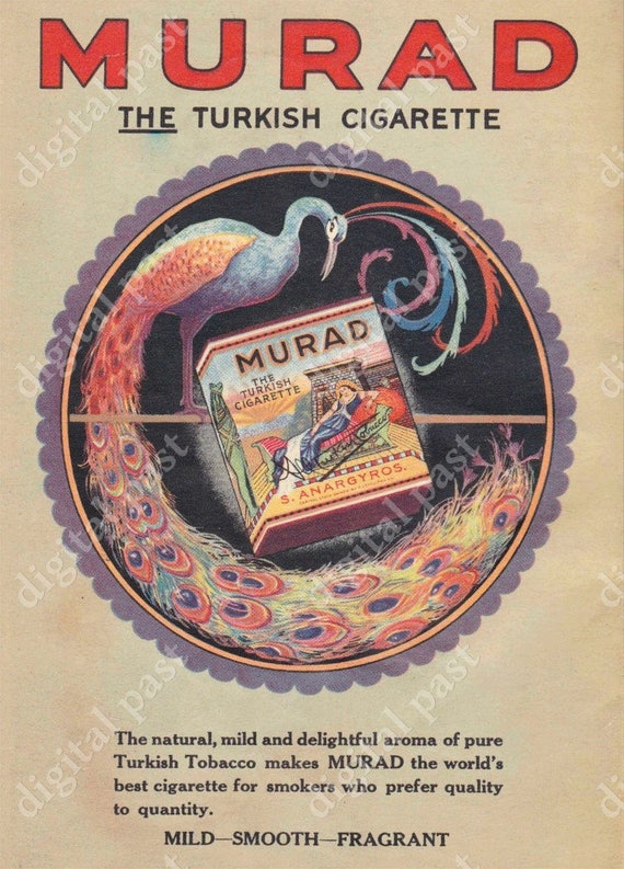 murad cigarette Murad Cigarettes Ad - Instant Digital Download, Printable Advertisement