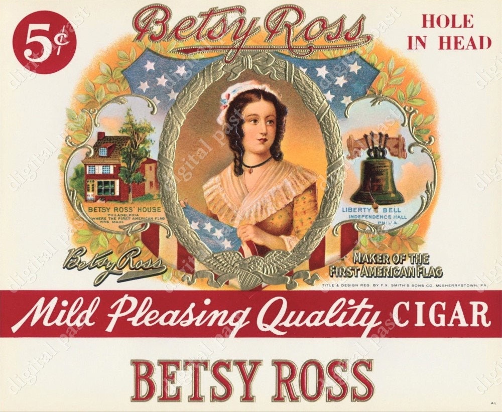 betsy ross vintage cigar label download patriotic cigar
