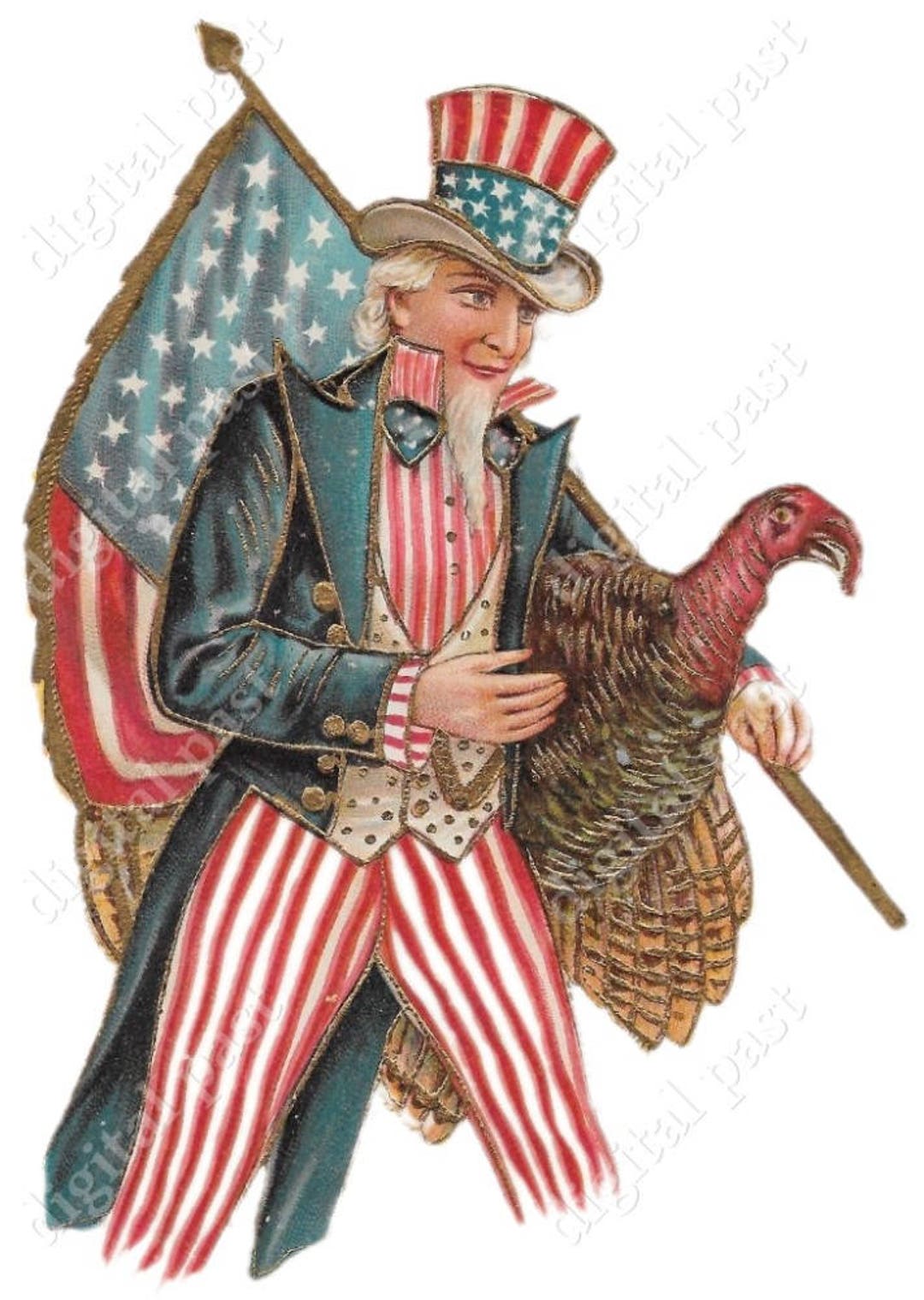 VINTAGE THANKSGIVING Clip Art - Instant Digital Download - Antique ...