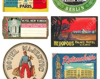 Étiquette Ancienne Hôtel Barbizon Plaza New York - Valise/luggage Label 19x11cm