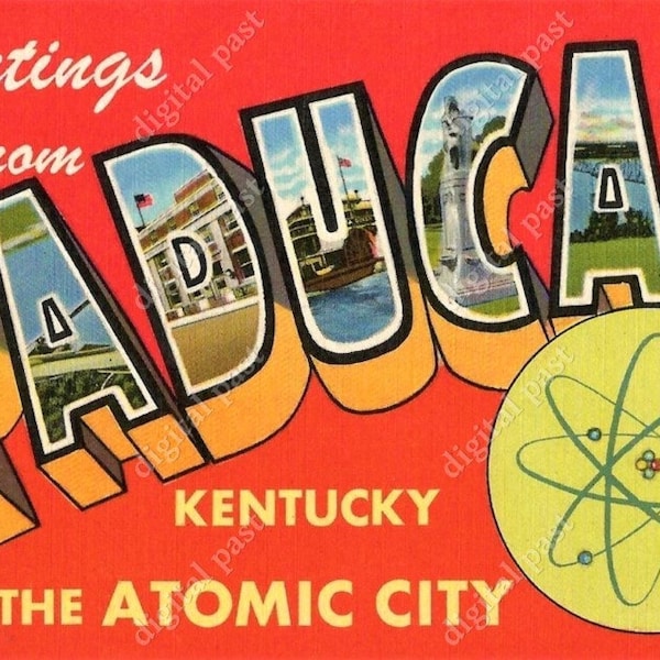 Greetings From Paducah Kentucky Postcard Etsy