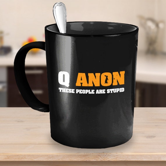 Q Anon WWG1WGA QAnon Black Coffee Mug 15oz new
