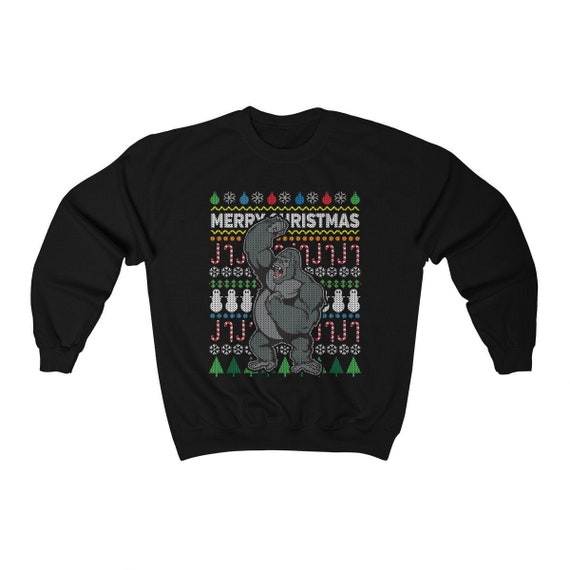 gorilla ugly christmas sweater