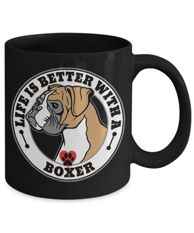 Boxer Coffee Mug 11oz Funny Dog Mug Dog Lovers Gift Idea Dog Etsy