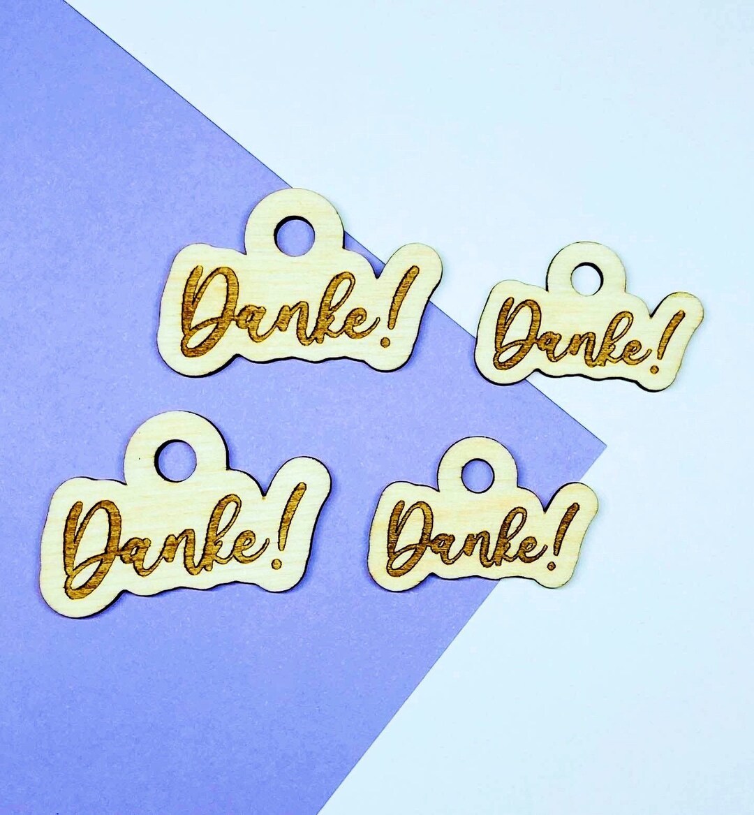 Wooden Tags, Thank You Gift Tags, Set of 5 Made of Wood Etsy